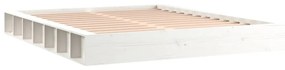 Estrutura de cama 140x200 madeira maciça branco