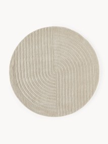 Tapete redondo em lã artesanal Mason