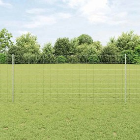 Postes de Cerca vidaXL 22 pcs U-Channel 100 cm Aço Galvanizado