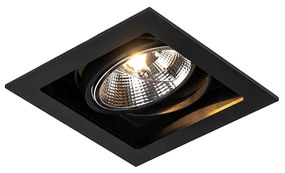 Foco embutido moderno preto 18 cm regulável - Artemis 111 Moderno
