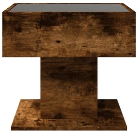 Mesa de centro c/ LEDs 50x50x45 madeira processada