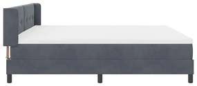 Cama Box com Colchão vidaXL Cinza Escuro 200x200 cm Veludo
