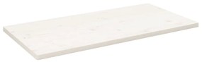 vidaXL Tampo de mesa retangular 100x50x2,5 cm pinho maciço branco