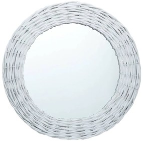 vidaXL Espelho 50 cm vime branco