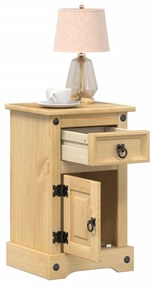vidaXL Mesa de cabeceira Corona 35x32,5x58 cm madeira de pinho maciça