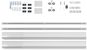Kit de ferragens para porta de correr tira liga alumínio 200 cm