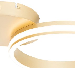 Lâmpada de teto em latão com LED de 3 níveis regulável 2 luzes - Navara Design