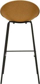 CONJUNTO DE 2 BANCOS DE BAR IBIZA 50X50X98 CM (ALTURA DO ASSENTO 75 CM) AMARELO E PRETO