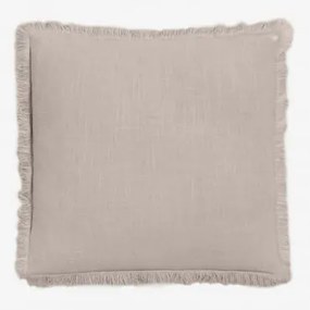 Almofada Quadrada 45x45 Cm Em Algodão Nedeliya Cinzento Areia - Sklum