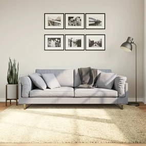Tapete shaggy de pelo alto PAMPLONA 200x200 cm dourado