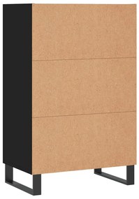 Armário alto 57x35x90 cm derivados de madeira preto