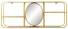Espelho de Parede Dkd Home Decor Espelho Dourado Metal Madeira Castanho (100 X 18 X 40 cm)