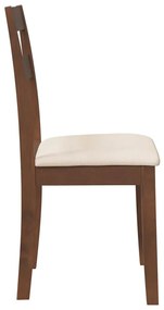 Cadeiras de jantar com almofadões 2 pcs madeira maciça castanho