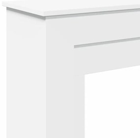 Cornija de lareira 90x30x90 cm derivados de madeira branco