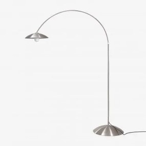 Luminária De Chão De Ferro Lomira Cinza Cromado - Sklum