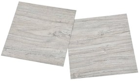 Tábuas de soalho autoadesivas 55 pcs 5,11 m² PVC cinzento-claro