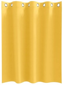 Cortinas 2 pcs amarelo mostarda 140 x 140 cm Poliéster