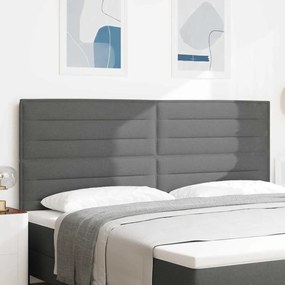 Cabeceira Design Linhas Cinza Escuro 200 cm Tecido