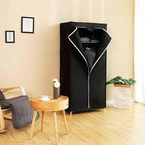 Guarda Roupa de tecido 75 x 160 x 45 cm preto