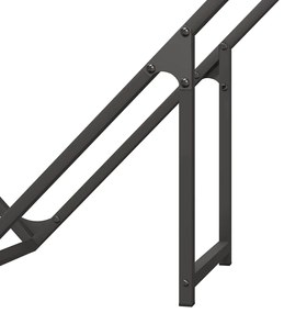 Suporte para lenha 100x25x100 cm aço laminado a frio preto