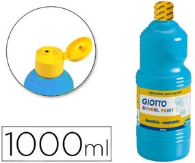 Guache Escolar Lavavel Giotto 1000 ml Azul Cyan