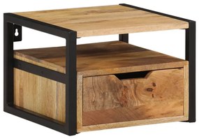 vidaXL Mesa de cabeceira montagem na parede 35x35x25 cm madeira acácia