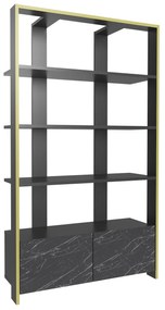 Estante Elena – Preto Mármore – 93,6 cm x 160 cm x 31,5 cm