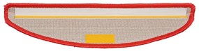 Tapetes de escadas 10 pcs 56x17x3 cm vermelho