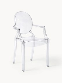 Cadeira de jantar de design com apoio de braços Louis Ghost