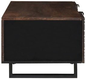 Mesa de Centro - 100x54x40 cm, de madeira maciça e com design legal.