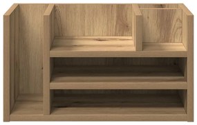 Organizador de Mesa Carvalho Artesanal 44.5x24x25 cm Madeira Engenhari