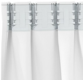 Cortinas opacas 2 pcs Branco Puro 245 x 140 cm Poliéster