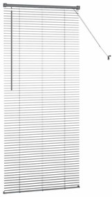 Persiana de Janela Cinzento-escuro 80 x 175 cm Alumínio