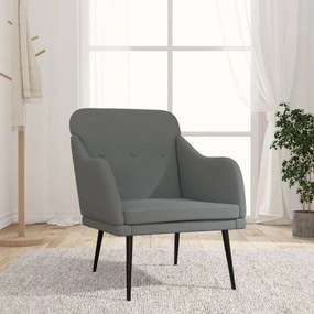 vidaXL Cadeira com apoio de braços 63x76x80 cm tecido cinzento-escuro