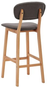 Bancos de bar 2 pcs tecido cinzento-claro