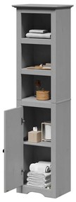 vidaXL Armário de casa de banho BODO 44x30x160 cm cinzento