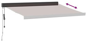 Toldo retrátil automático 300x250 cm castanho
