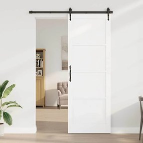 vidaXL Porta Interior "ORKDAL" Branca 83x232x4 cm de Madeira Sólida de Pinheiro