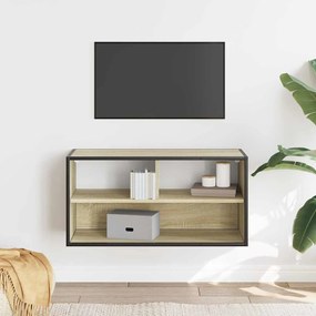 Móvel p/ TV 80x31x39,5 cm deriv. madeira/metal carvalho sonoma