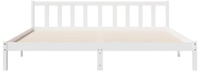 Cama extra longa sem colchão 200x220 cm pinho maciço branco