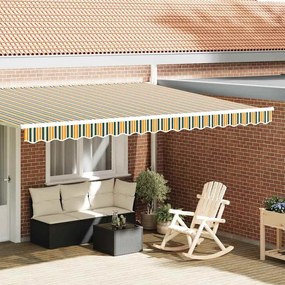 vidaXL Borda de Toldos para Estrutura de 4.5 m Verde e Amarelo 4.3x0.2 m