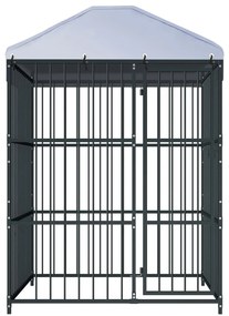 Canil de exterior com telhado 150x150x210 cm