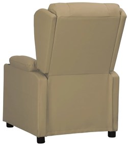 Poltrona reclinável couro artificial cor cappuccino