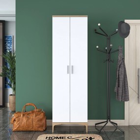 Hall Stand EA116 – Walnut White – 60x198,6x37,5 cm