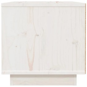Mesa de cabeceira 40x34x45 cm madeira de pinho maciça branco