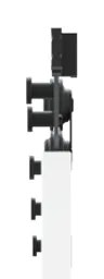 Porta Deslizante vidaXL com Conjunto de Ferragens Branca 73.5x198.5 cm