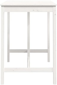 Mesa de bar 140x80x110 cm madeira de pinho maciça branco