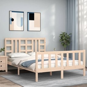 Cama sem colchão 140x190 cm madeira de pinho maciça