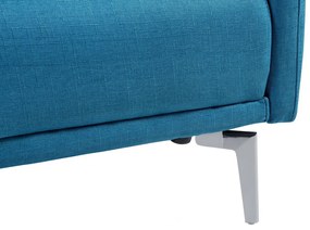 Sofá-cama de 3 lugares em tecido azul marinho LUCAN Beliani