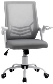 Vinsetto Cadeira de Escritório Ergonômica Giratória com Altura Ajustável Apoio para os Braços Dobrável Suporte Lombar | Aosom Portugal